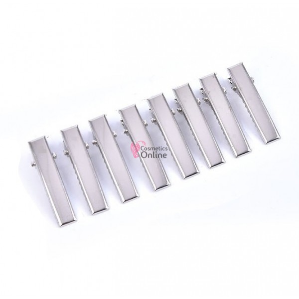 Clipsuri metalice pentru coafor CLP06 mici 4,1 cm, set 8 bucati